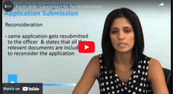 Application Submission for Reconsideration Video