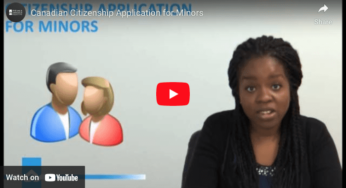 Canadian Citizenship Application for Minors Video