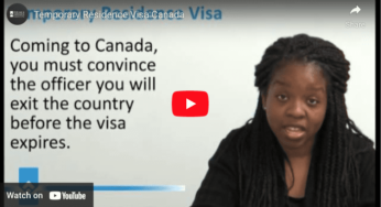 Temporary Residence Visa Canada Video