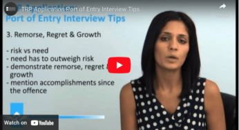 TRP Application Port of Entry Interview Tips Video