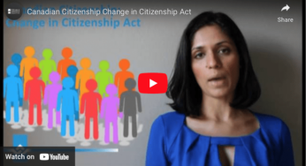 Canadian Citizenship Change in Citizenship Act Video