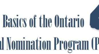 Basics of the Ontario Provincial Nomination Program (PNP)