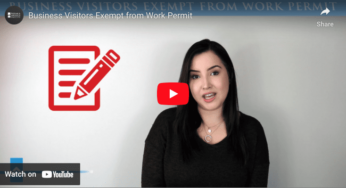 Business Visitors Exempt from Work Permit Video