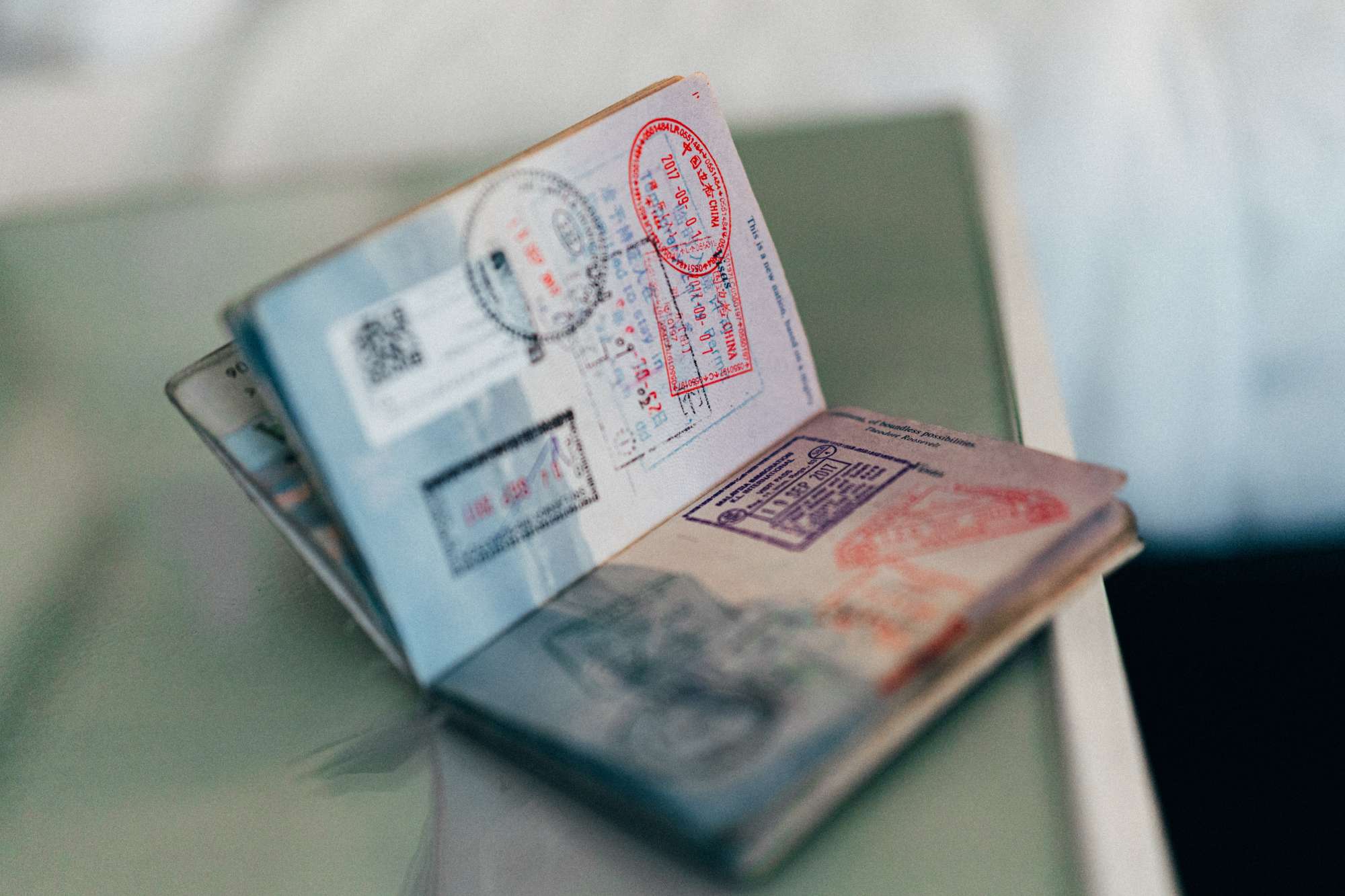image of stamped passport